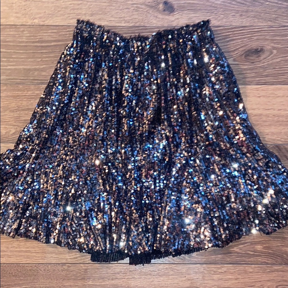 ZARA girls Sequin Skirt NWOT
